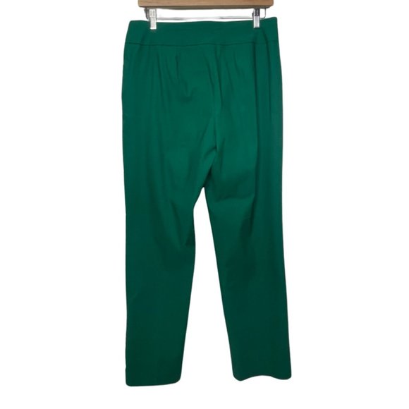 WORTHINGTON | Holiday Button Detail Green Pull On Skinny Ankle Pants | Size M - Picture 5 of 10